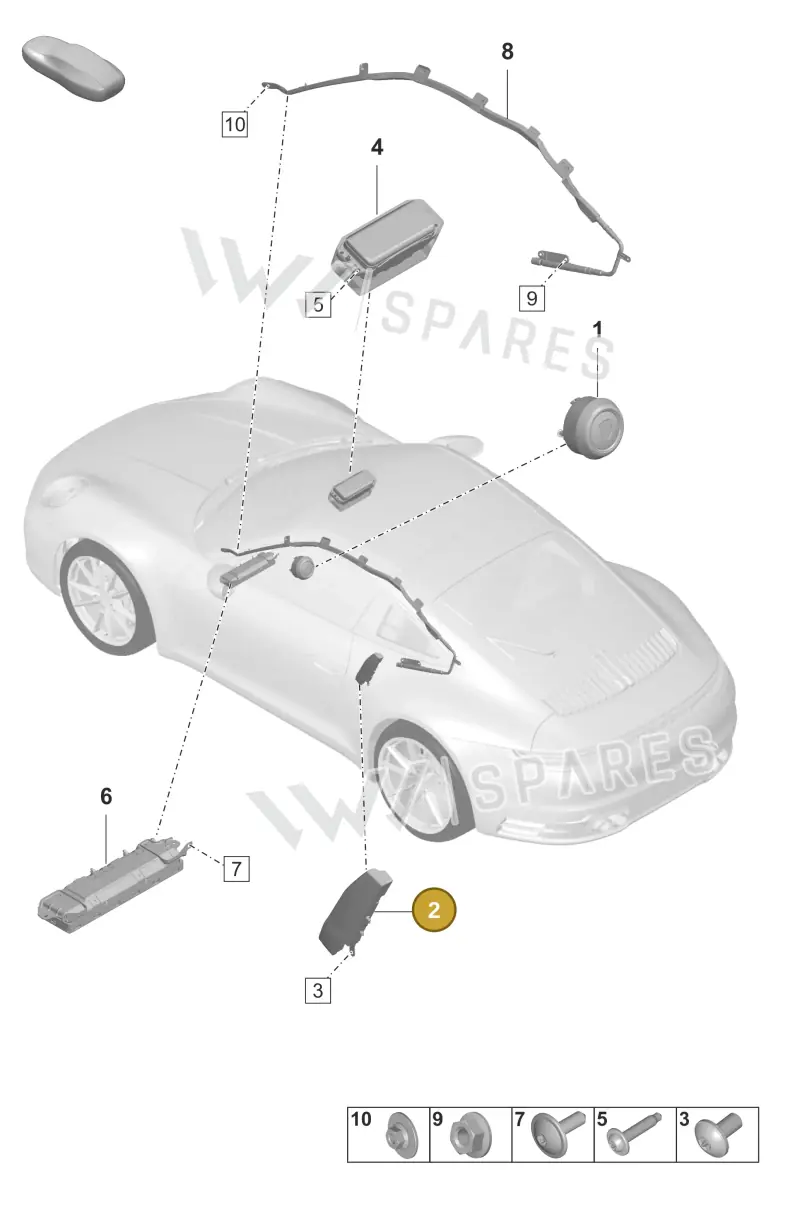 992880241L — Porsche 911 (2024-2025) diagram p53000002, position 2