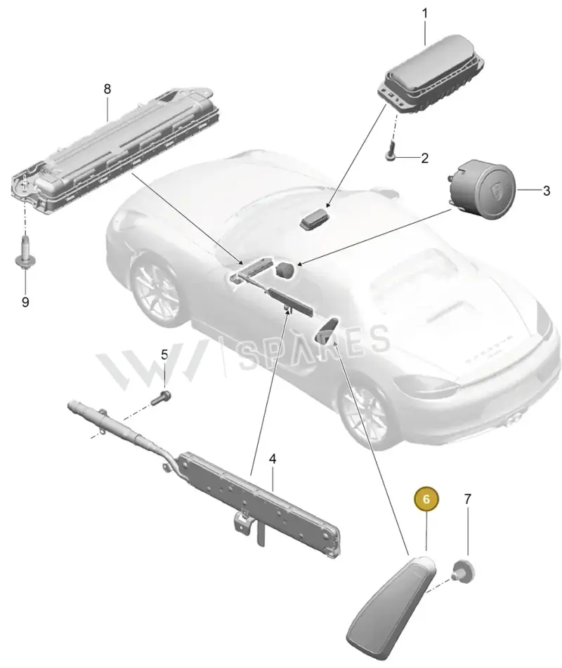 992880241M — Porsche Boxster (2016-2019) diagram p48812050, position 6