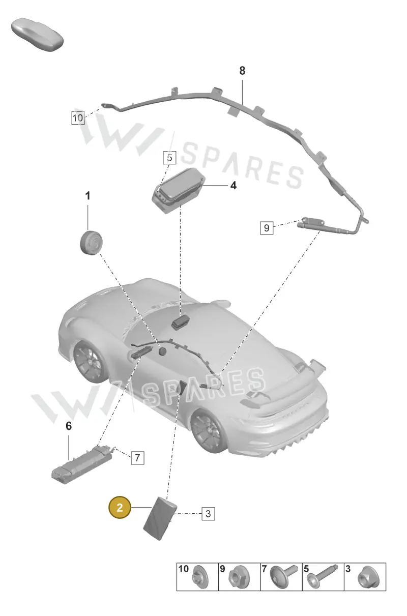 992880241M — Porsche 911 (2021-2022) diagram p59812050, position 2