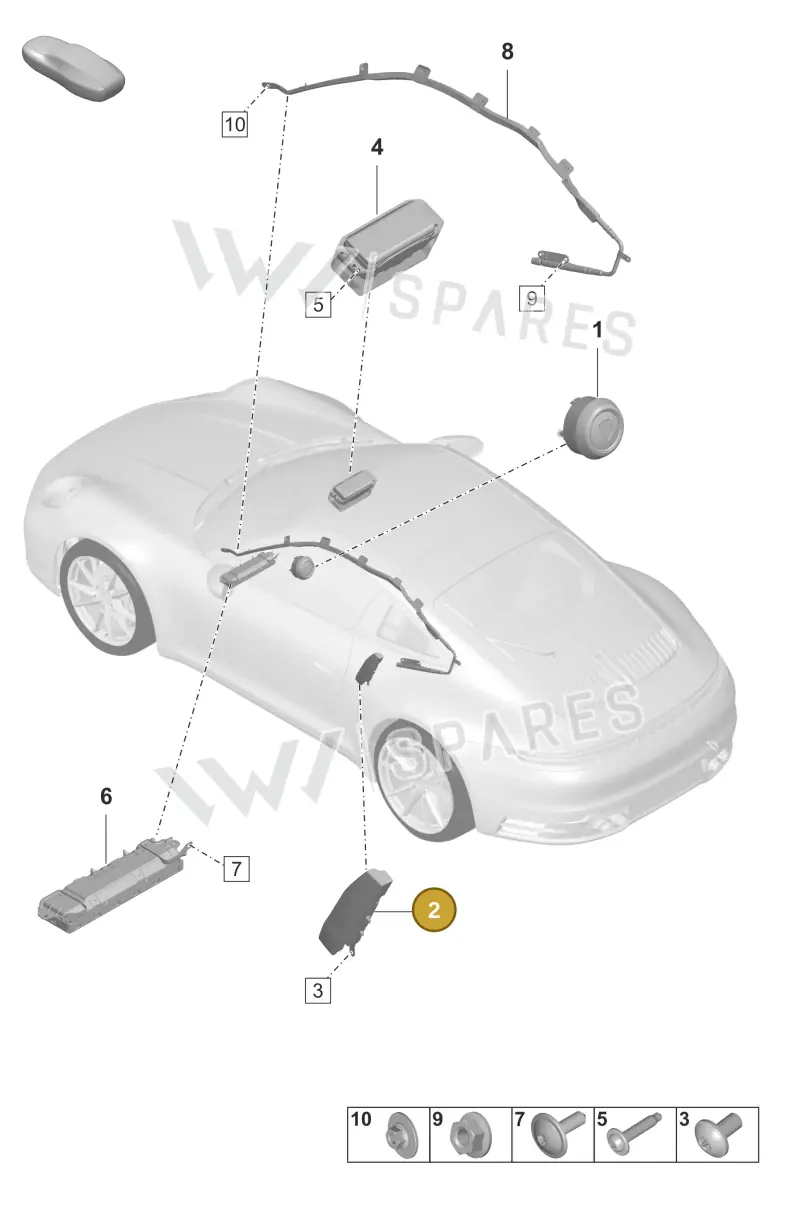 992880241M — Porsche 911 (2024-2025) diagram p53000002, position 2