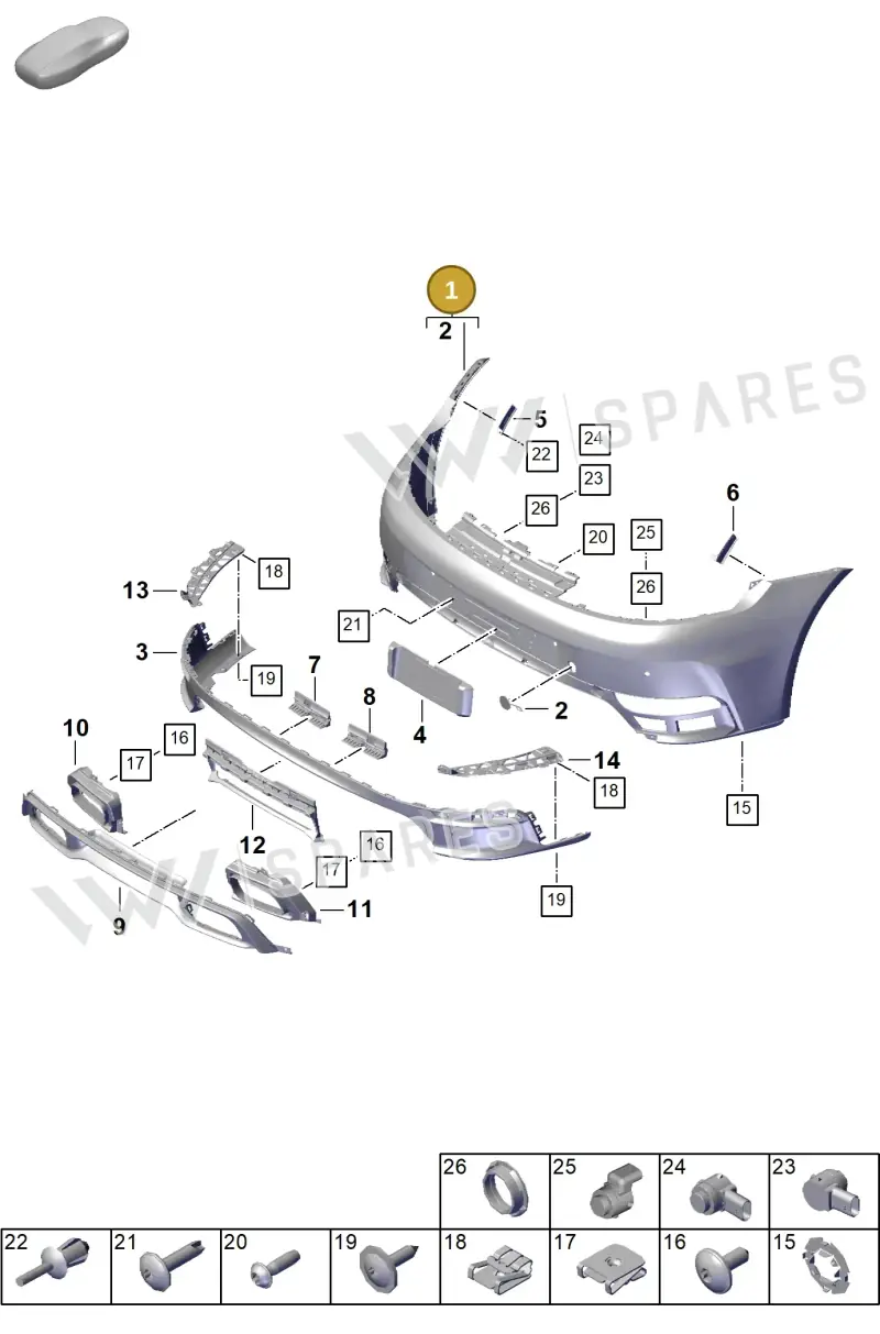992898014BA — Porsche 911 (2024-2025) diagram p63802501, position 1