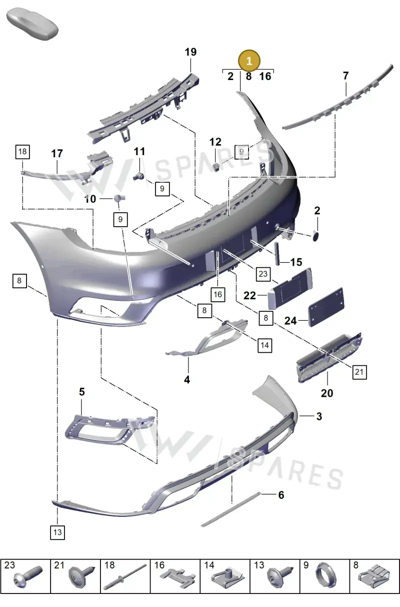 992898014E — Porsche 911 (2020-2022) diagram p57802500, position 1