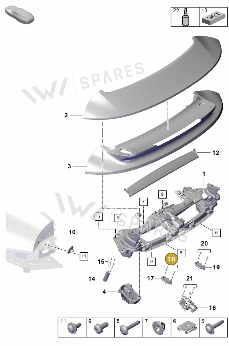 992898056B — Porsche 911 (2020-2022) diagram p57803150, position 18