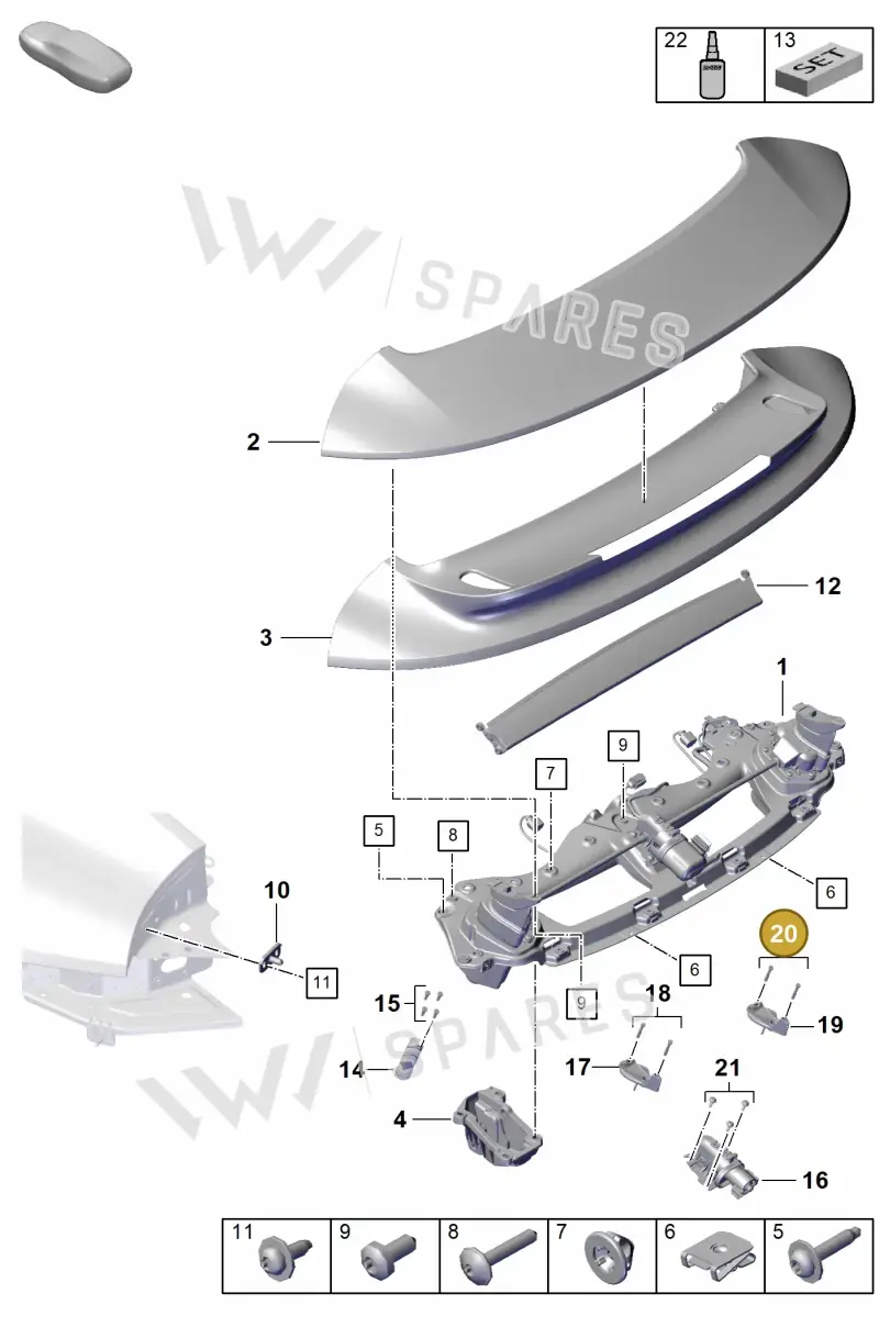 992898056C — Porsche 911 (2020-2022) diagram p57803150, position 20