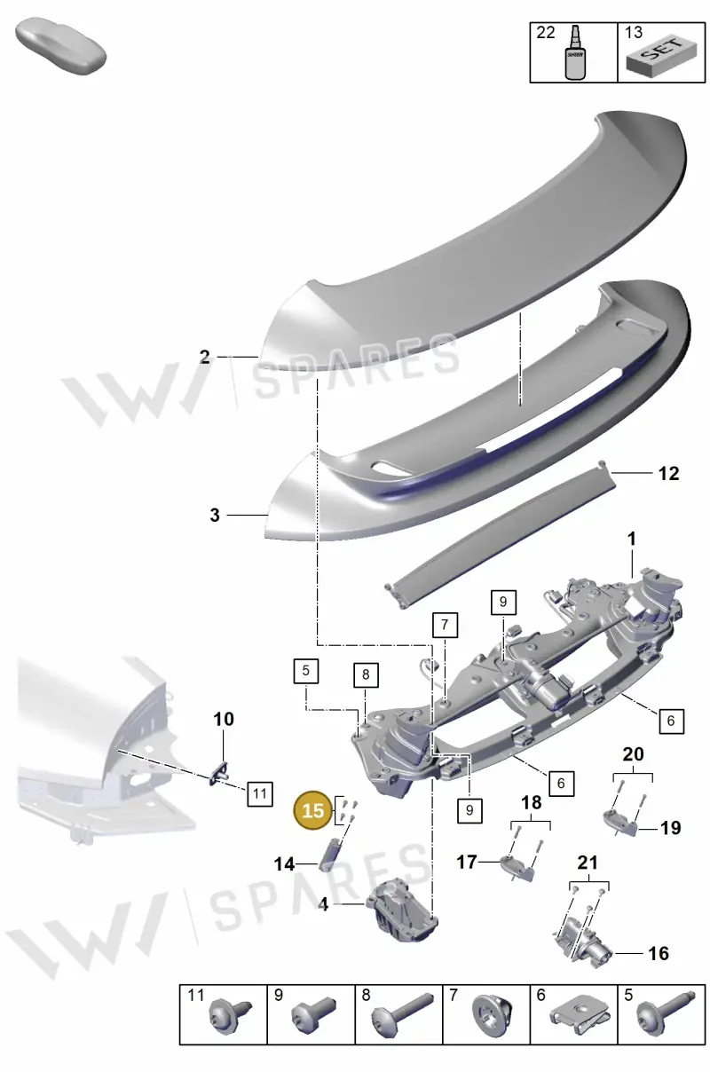 992898056D — Porsche 911 (2020-2022) diagram p57803150, position 15