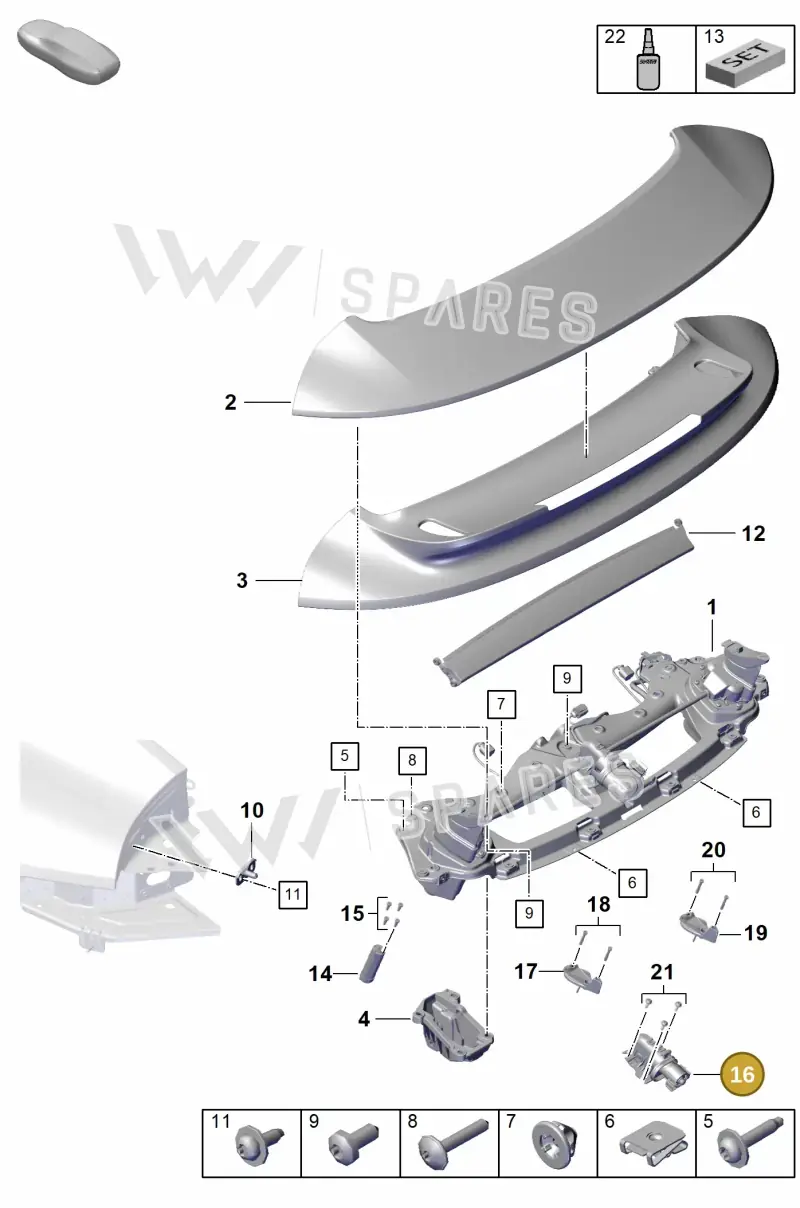 992898110 — Porsche 911 (2020-2022) diagram p57803150, position 16