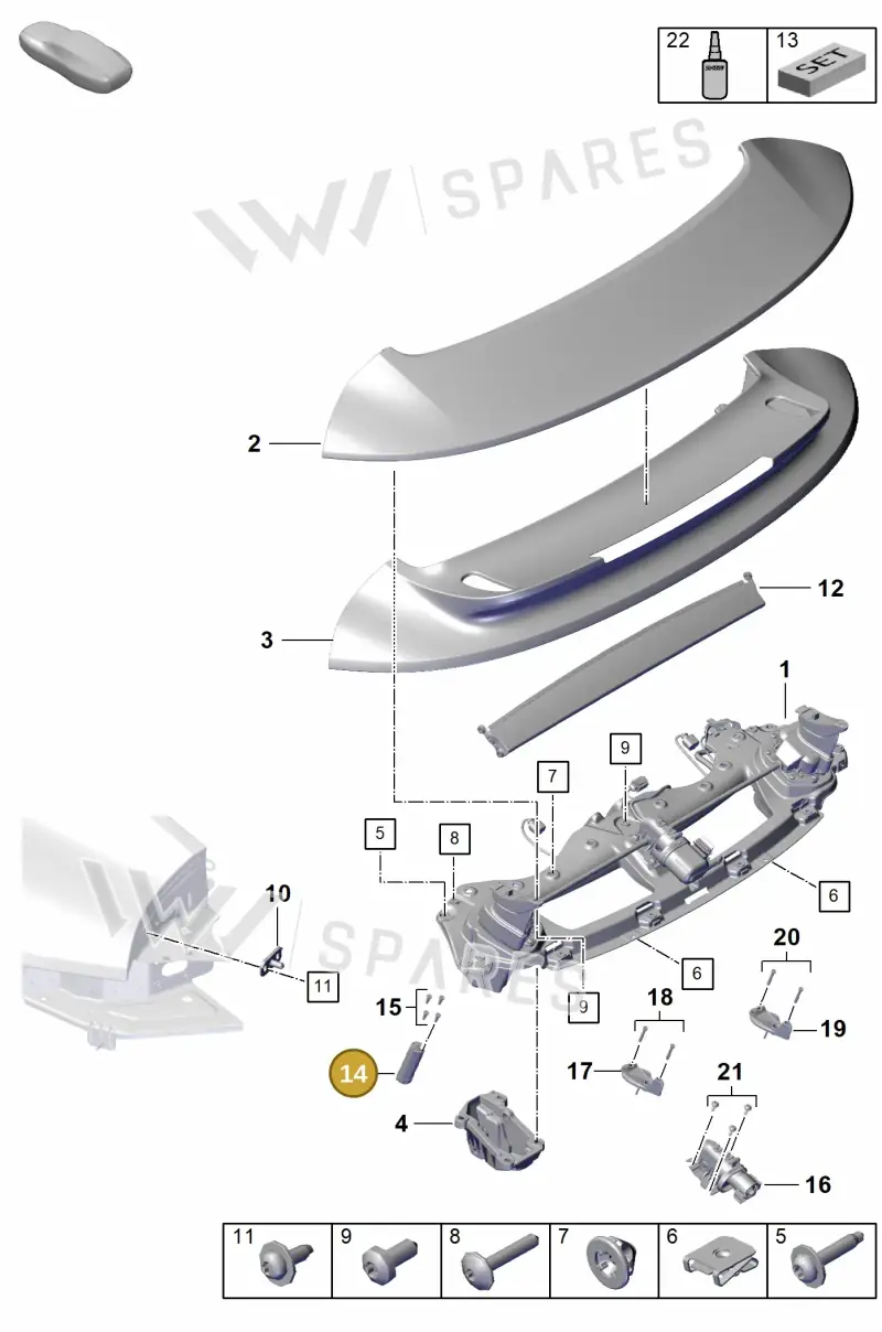 992898137 — Porsche 911 (2020-2022) diagram p57803150, position 14