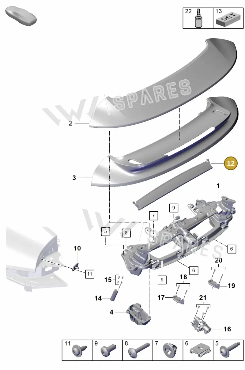 992898352 — Porsche 911 (2020-2022) diagram p57803150, position 12