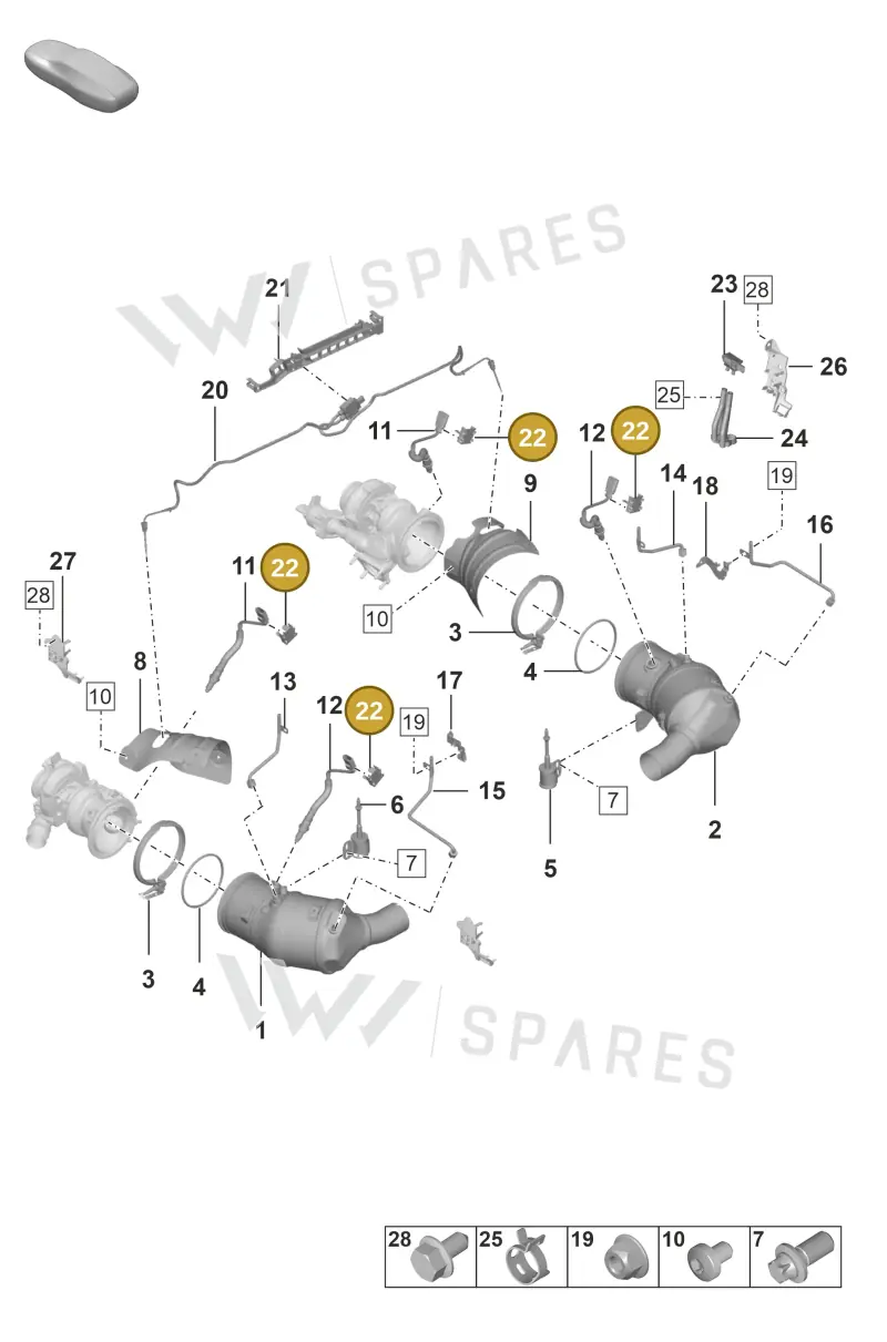 992906109 — Porsche 911 (2018-2024) diagram p53202200, position 22