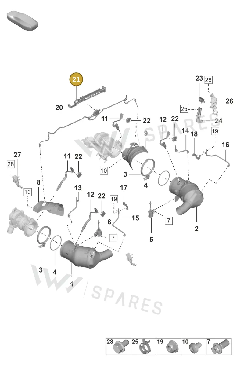 992906287D — Porsche 992 Carrera 4 GTS (2018-2024) diagram p53202200, position 21