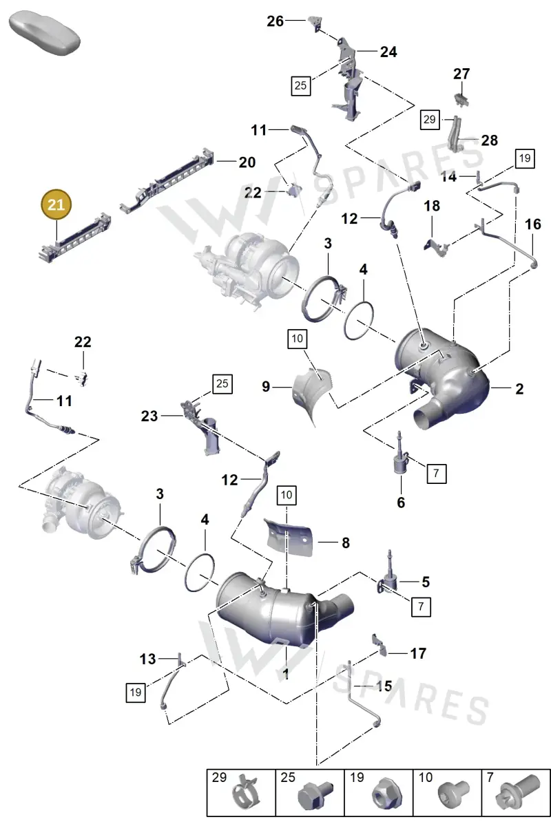 992906303D — Porsche 911 (2020-2022) diagram p57202200, position 21
