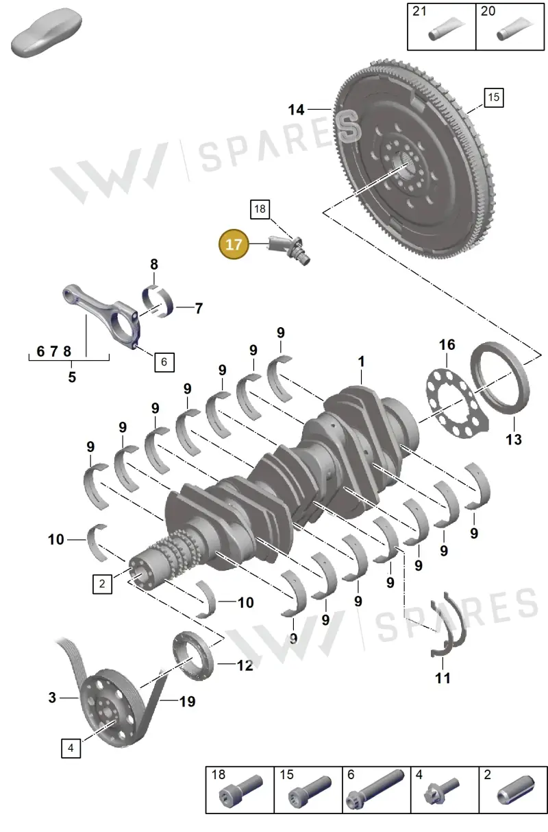 992906401A — Porsche 911 (2021-2022) diagram p59102000, position 17