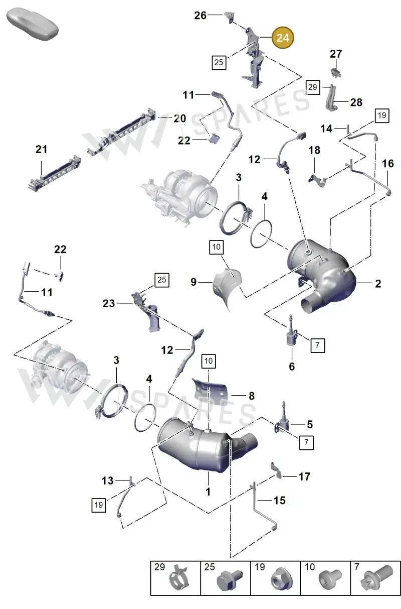 992906408E — Porsche 911 (2020-2022) diagram p57202200, position 24