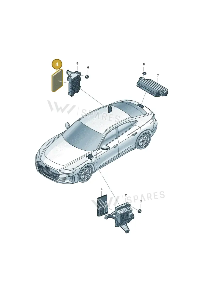 992907064CT — Audi RS e-tron GT (2020-2025) diagram 4j1907002, position 4