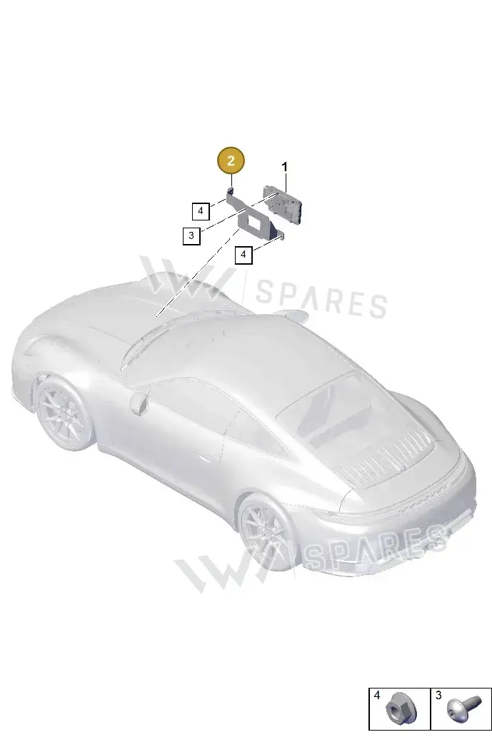 992907113A — Porsche 911 (2024-2025) diagram p63901200, position 2