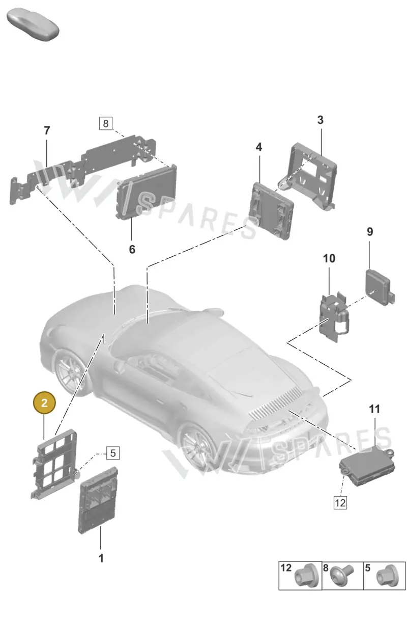 992907114B — Porsche 911 (2020-2022) diagram p57901040, position 2