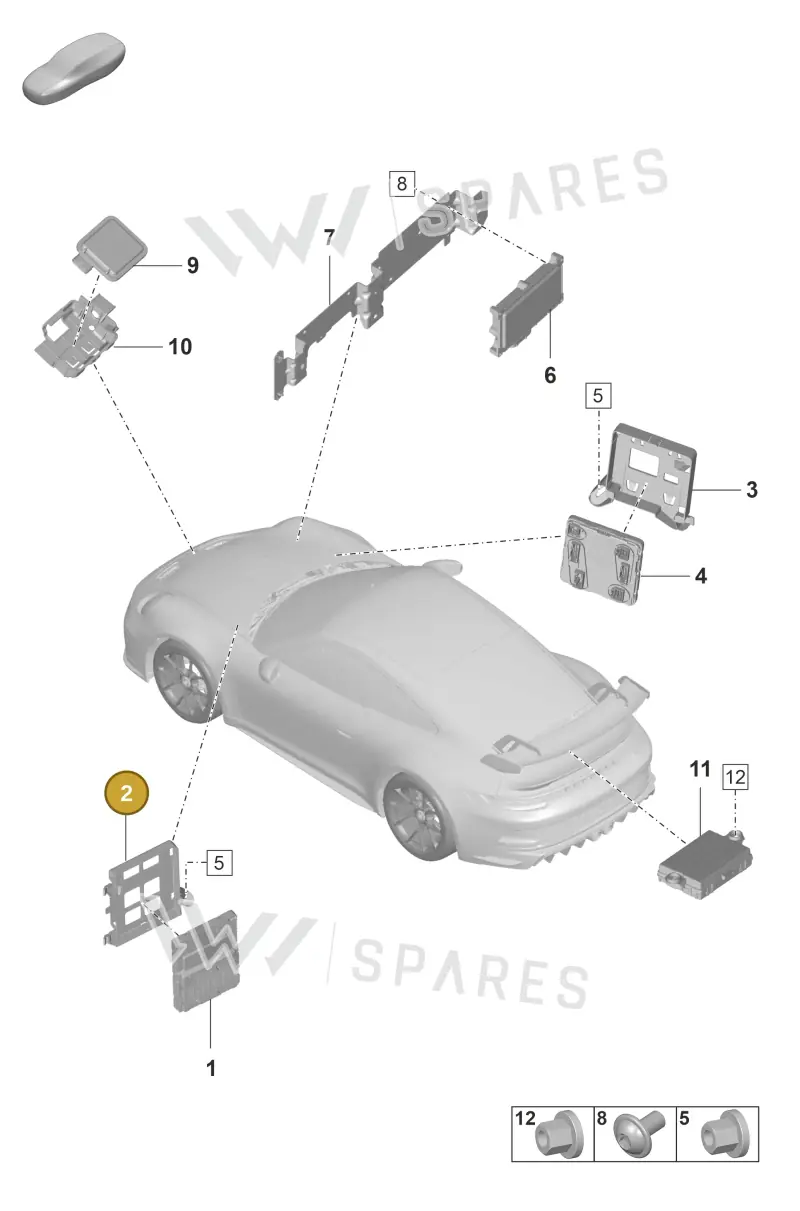 992907114C — Porsche 911 (2021-2022) diagram p59901040, position 2