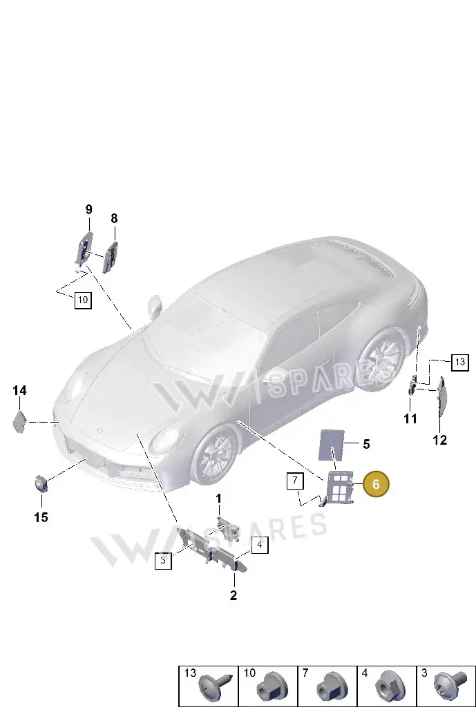 992907114C — Porsche 911 (2024-2025) diagram p63901300, position 6