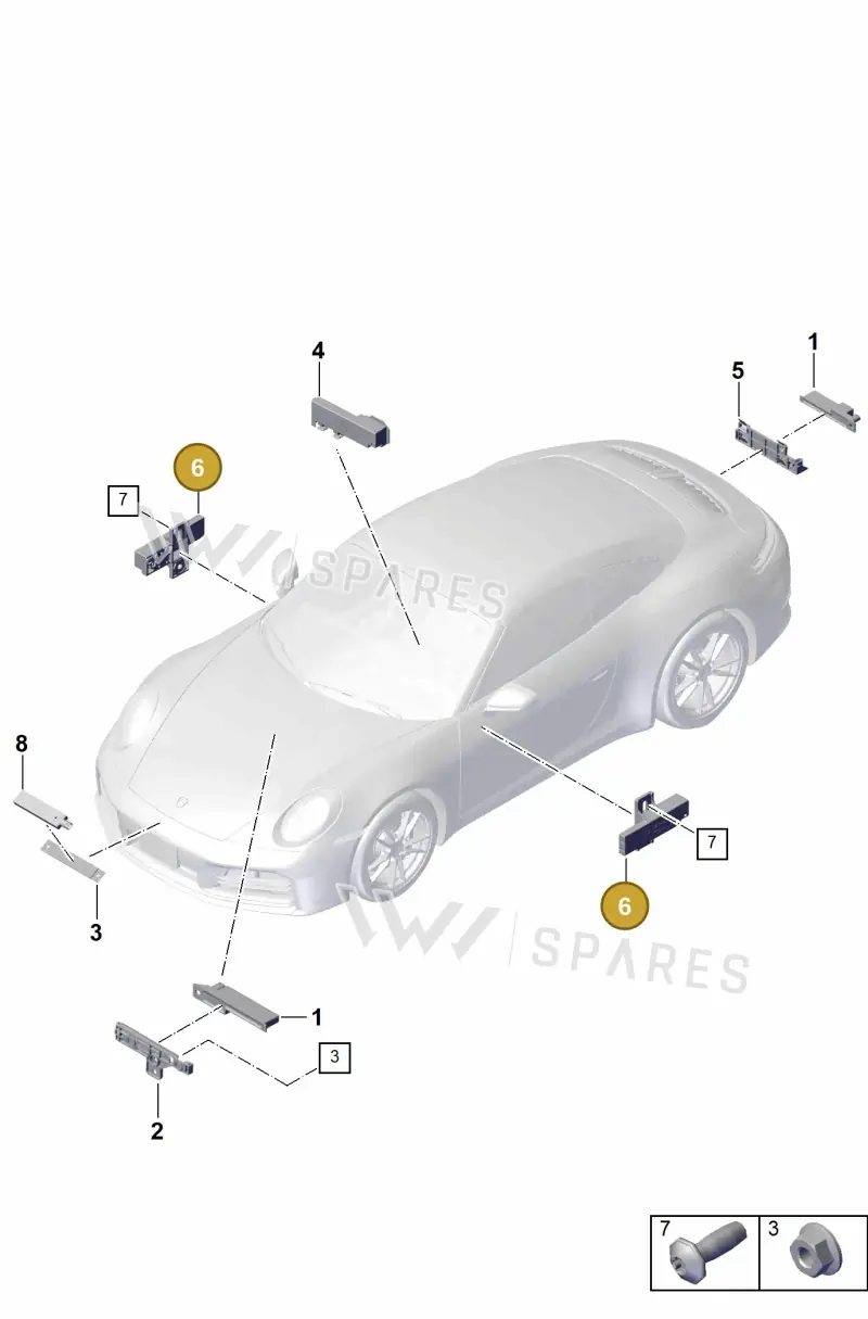 992907247 — Porsche 911 (2024-2025) diagram p63911400, position 6