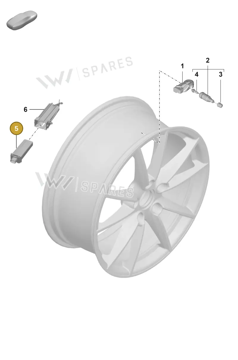 992907273B — Porsche 992 Carrera 4 GTS (2018-2024) diagram p53601050, position 5