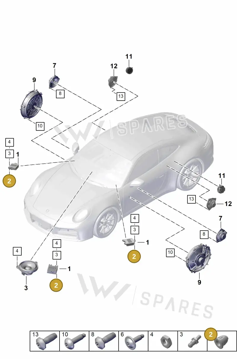 992907435 — Porsche 911 (2024-2025) diagram p63914200, position 2