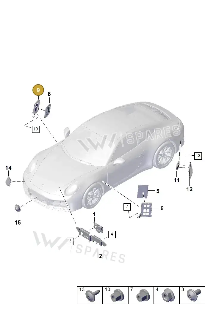 992907461B — Porsche 911 (2024-2025) diagram p63901300, position 9