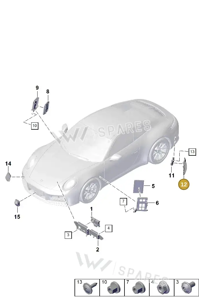 992907510D — Porsche 911 (2024-2025) diagram p63901300, position 12