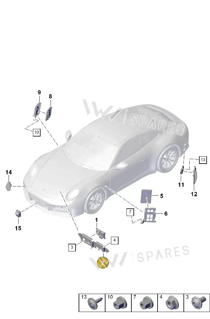 992907682E — Porsche 911 (2024-2025) diagram p63901300, position 2