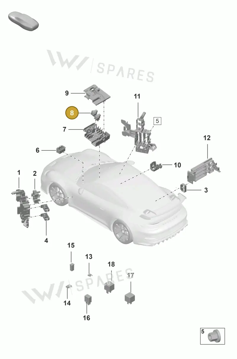 992927203 — Porsche 911 (2021-2022) diagram p59902000, position 8