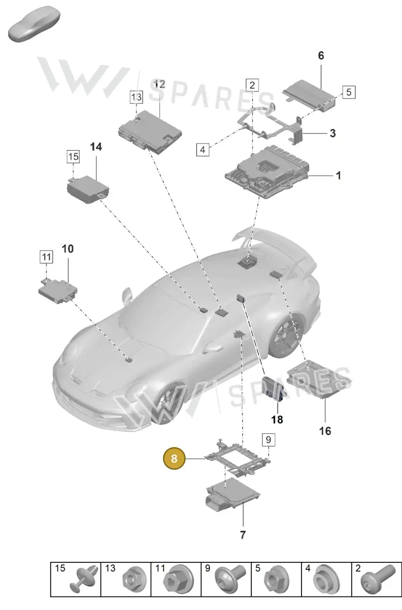 992927347 — Porsche 911 (2021-2022) diagram p59901030, position 8