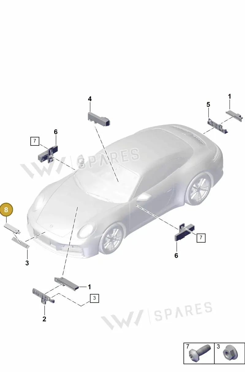 992927763 — Porsche 911 (2024-2025) diagram p63911400, position 8