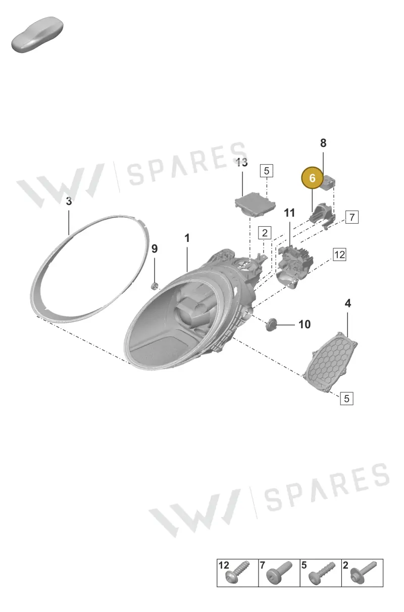 992941046 — Porsche 992 Carrera 4 GTS (2018-2024) diagram p53905000, position 6
