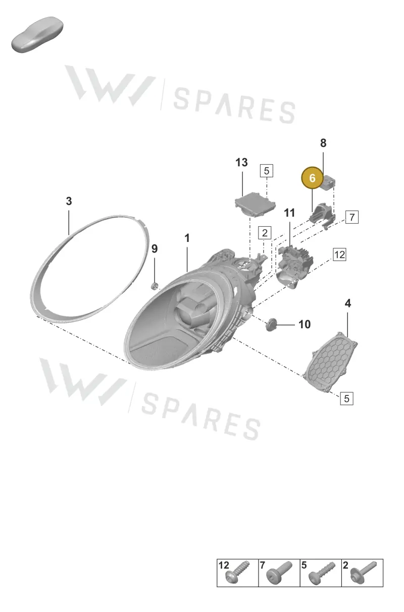 992941046A — Porsche 992 Carrera 4 GTS (2018-2024) diagram p53905000, position 6