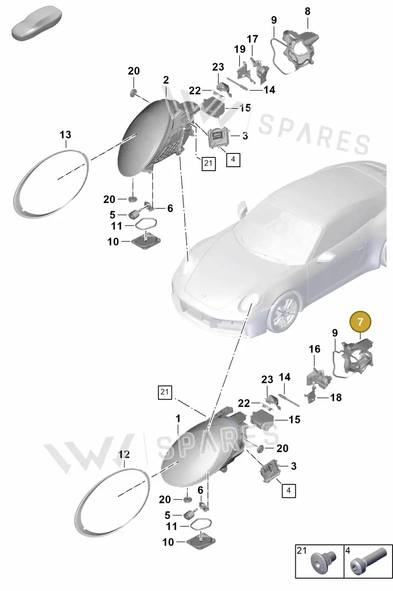 992941365B — Porsche 911 (2024-2025) diagram p63908000, position 7