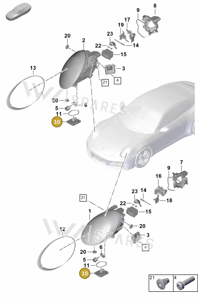 992941569 — Porsche 911 (2024-2025) diagram p63908000, position 10