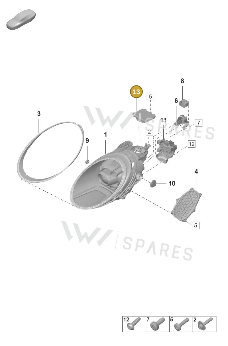 992941571BB — Porsche 911 (2021-2022) diagram p59905000, position 13