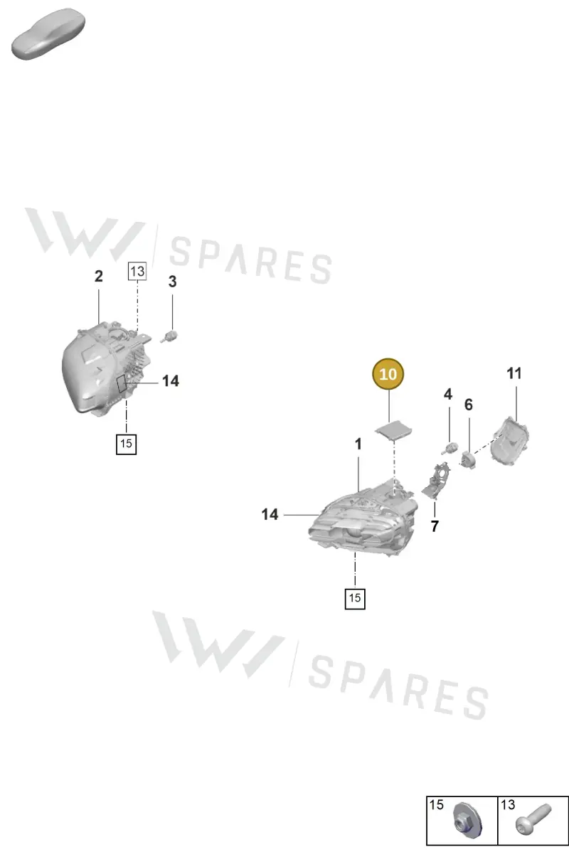 992941572BA — Porsche Taycan Sport Turismo (2019-2024) diagram p56905010, position 10