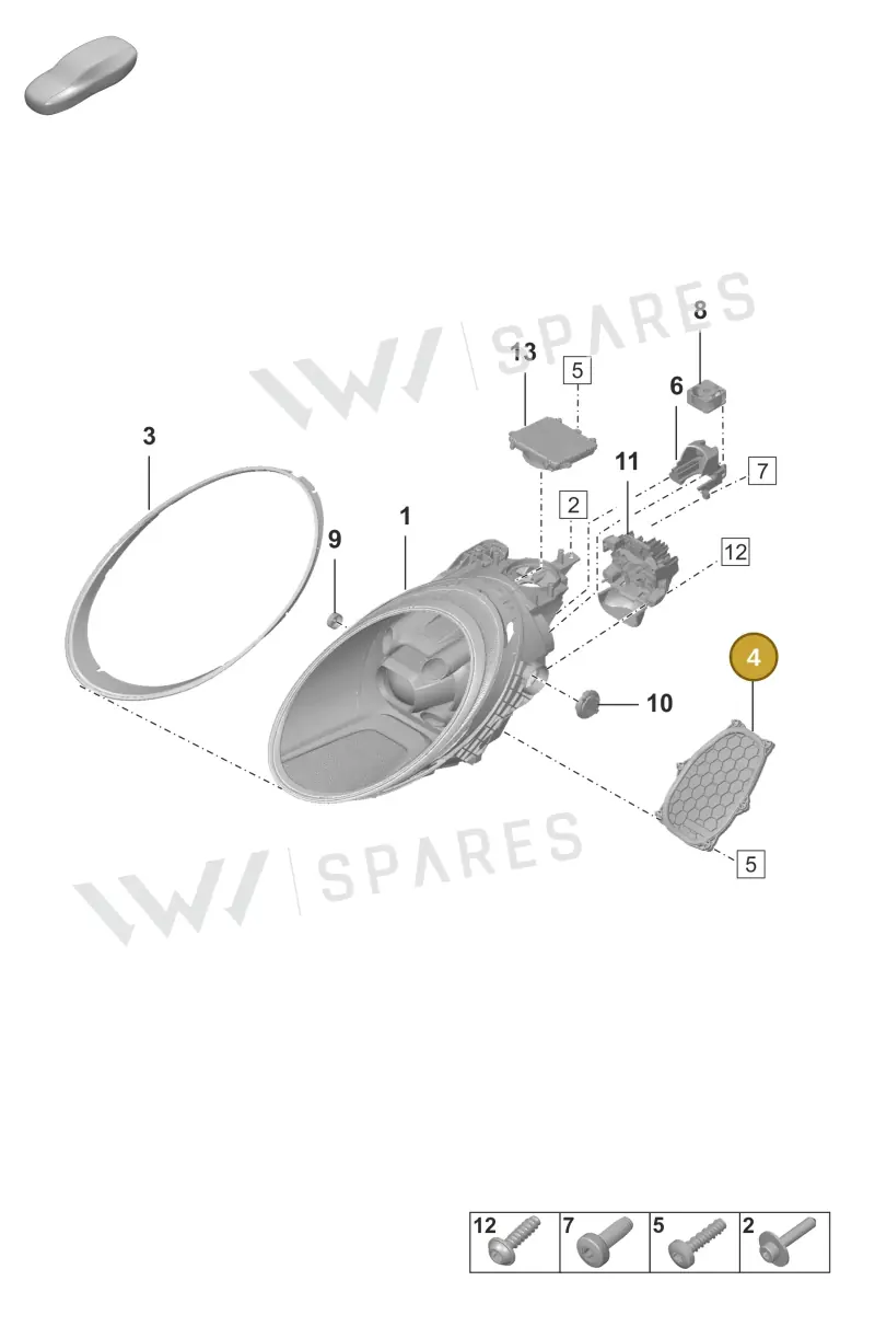992941810 — Porsche 911 (2018-2024) diagram p53905000, position 4