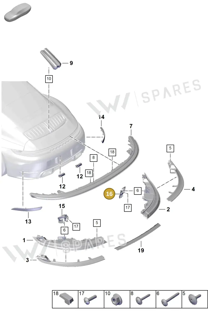 992945068B — Porsche 911 (2024-2025) diagram p63908400, position 16