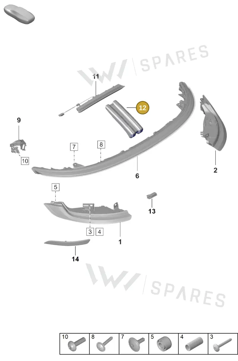 992945087E — Porsche GT3 RS (2021-) diagram p59905050, position 12