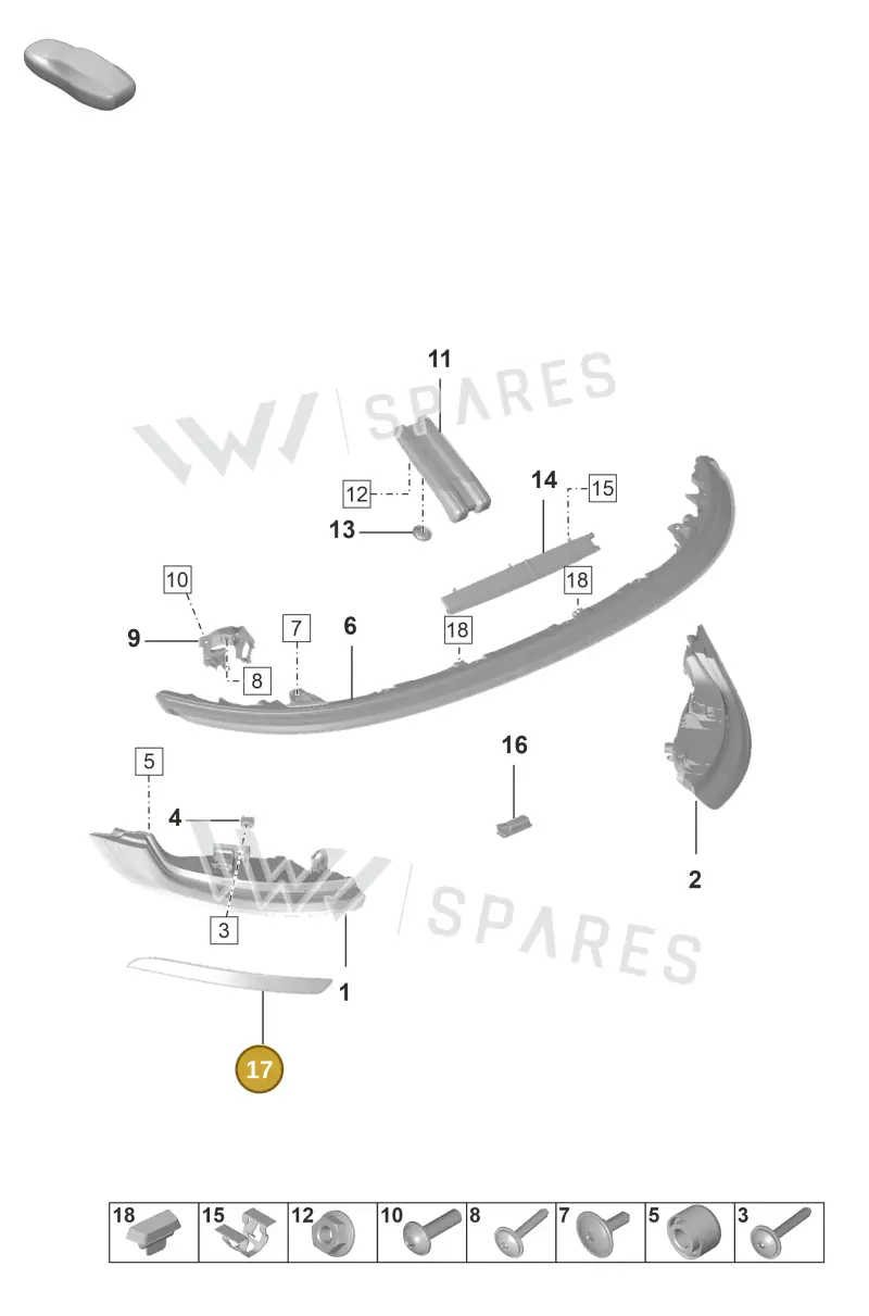 992945104B — Porsche 911 (2018-2024) diagram p53905050, position 17