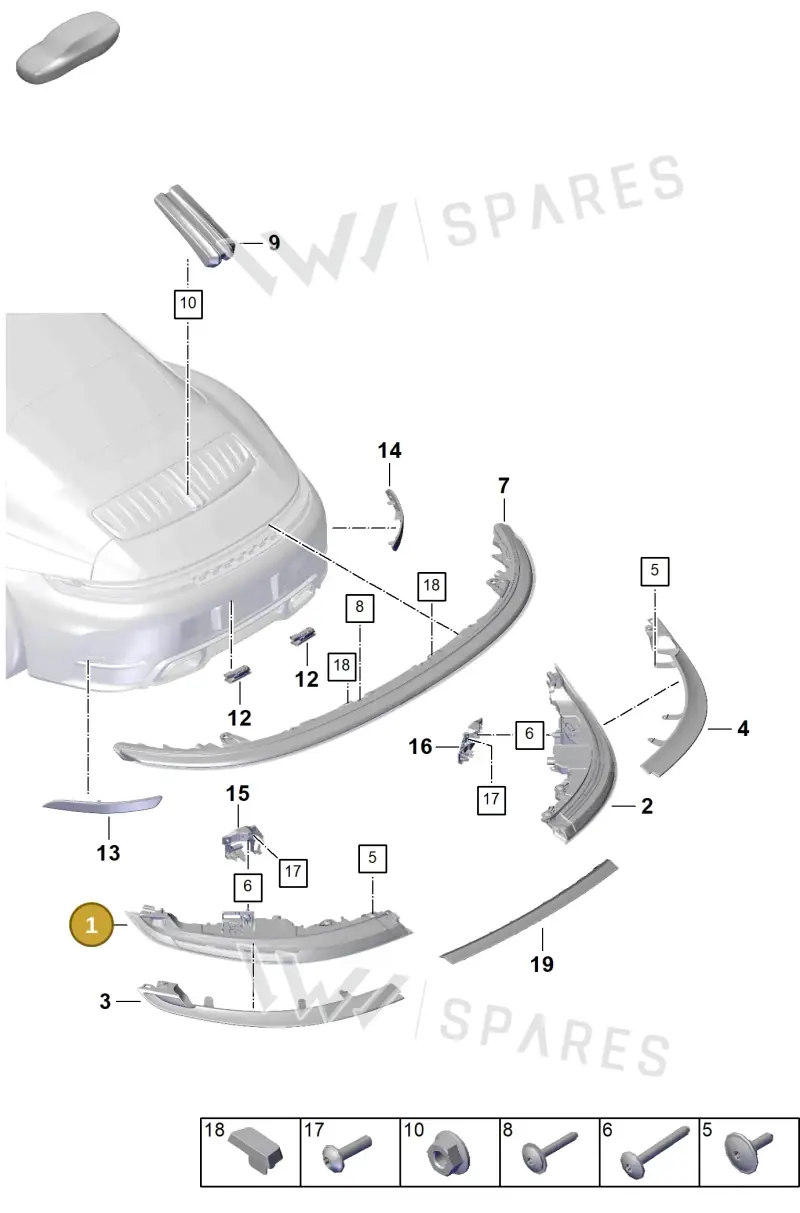 992945157F — Porsche 911 (2024-2025) diagram p63908400, position 1