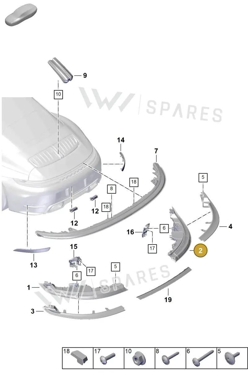 992945158G — Porsche 911 (2024-2025) diagram p63908400, position 2