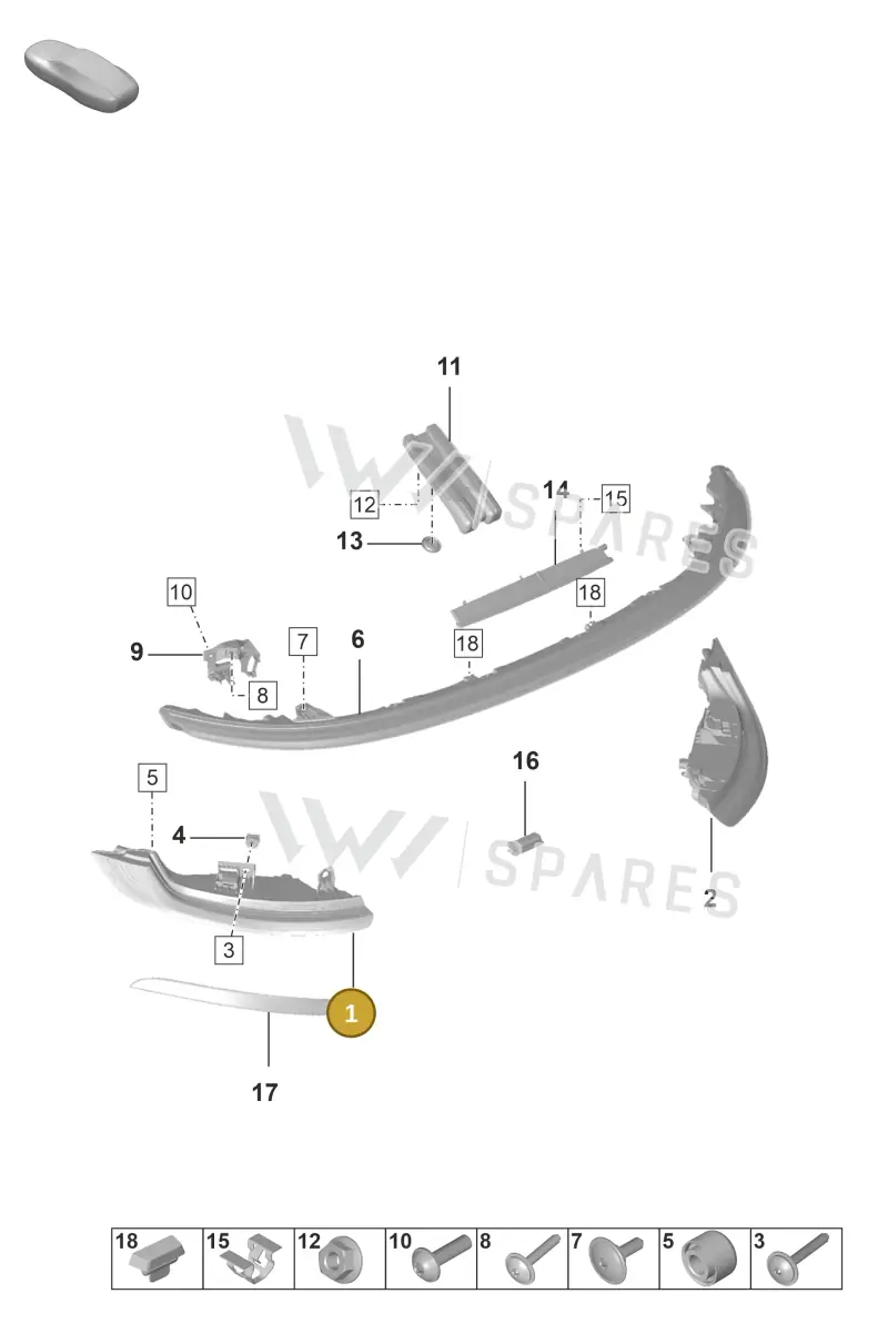 992945207F — Porsche 911 (2018-2024) diagram p53905050, position 1