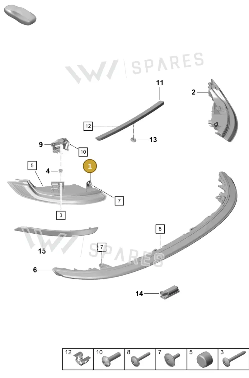 992945207F — Porsche 911 (2020-2022) diagram p57905050, position 1