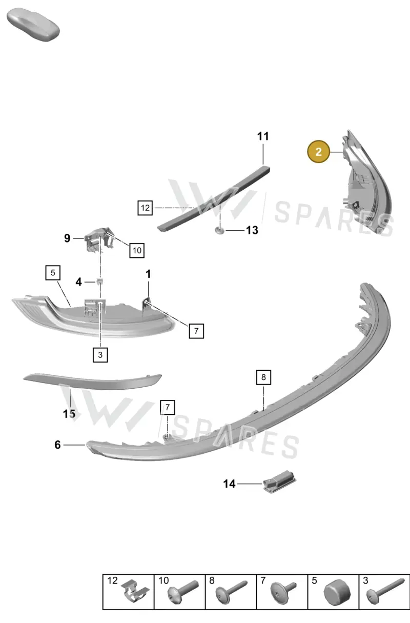 992945208F — Porsche 992 Sport Classic (2020-) diagram p57905050, position 2