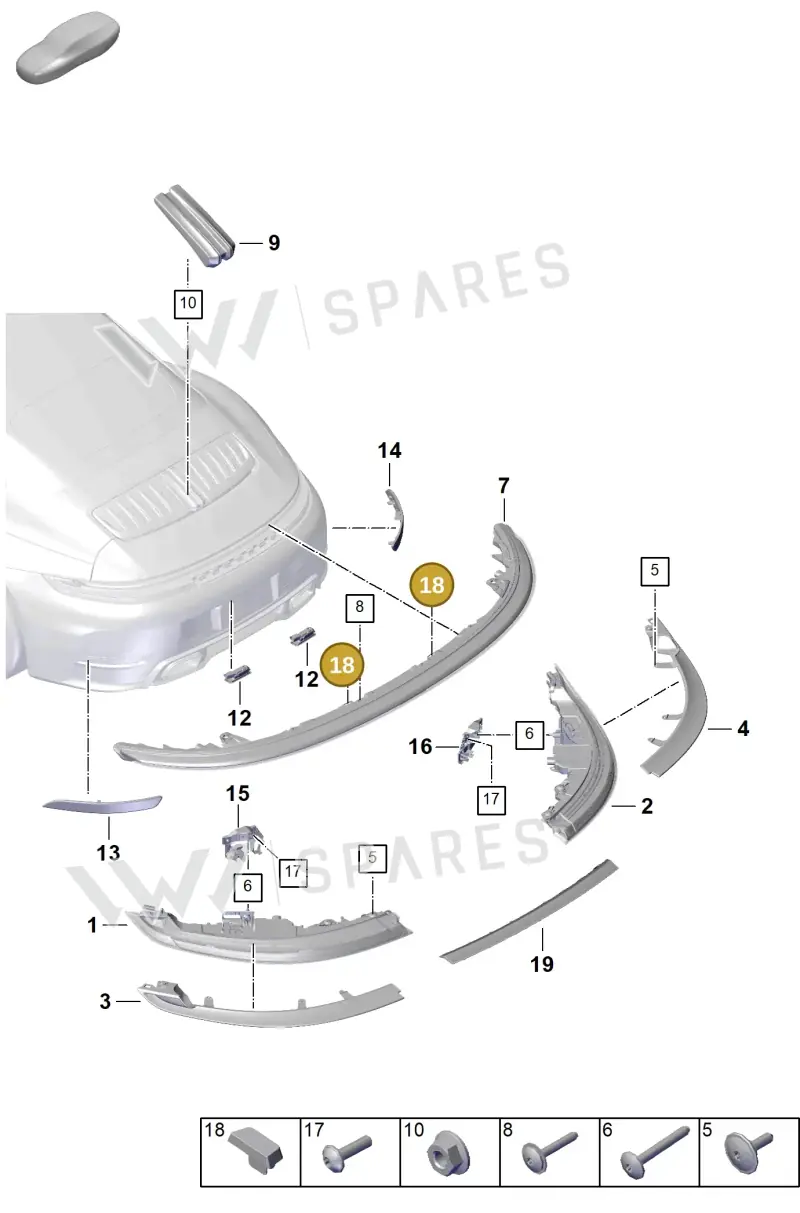 992945731 — Porsche 911 (2024-2025) diagram p63908400, position 18