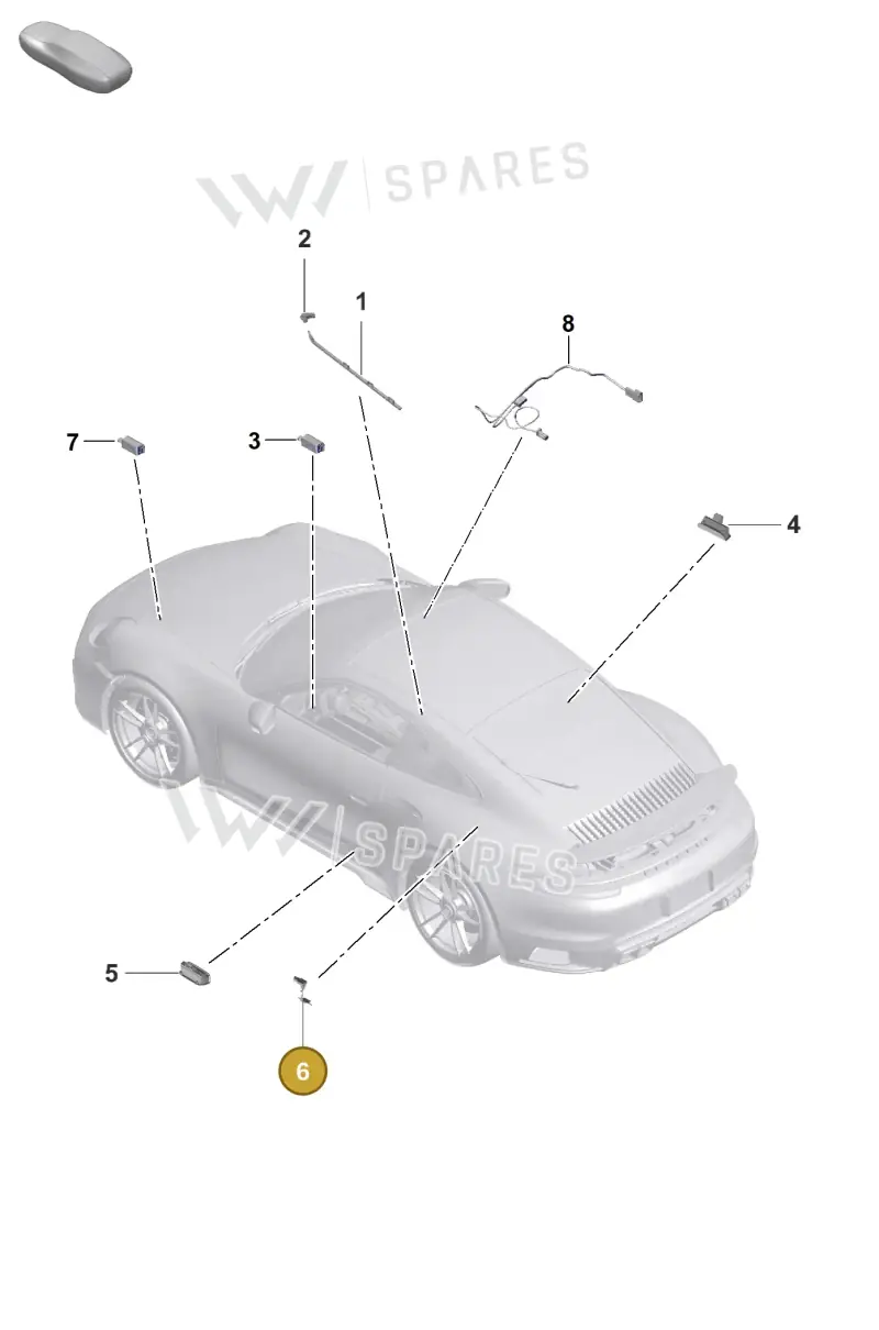 992947093 — Porsche 911 (2020-2022) diagram p57903040, position 6