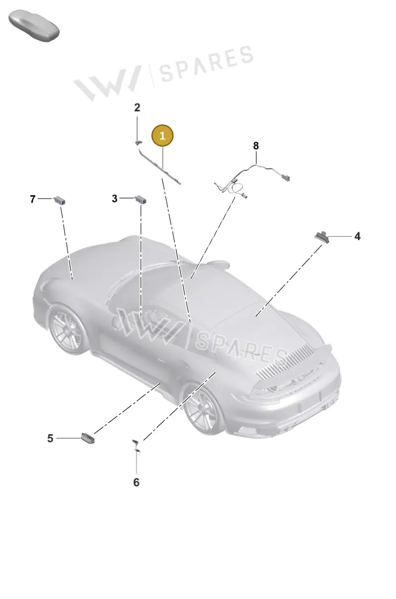 992947199 — Porsche 992 Sport Classic (2020-) diagram p57903040, position 1