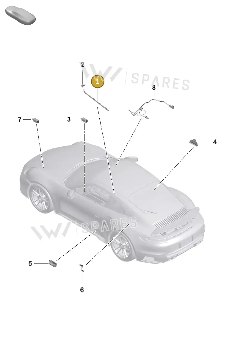 992947200 — Porsche 992 Sport Classic (2020-) diagram p57903040, position 1